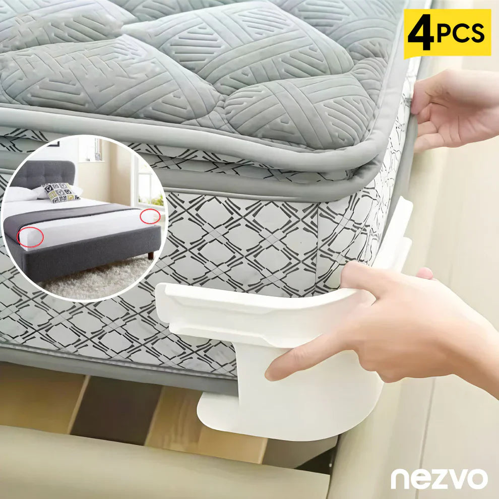4 Fixateurs de Draps – Votre Lit Toujours Bien Tendu, Sans Effort